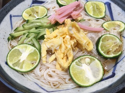 我が家のすだち素麺